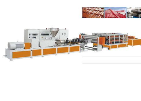 JWELL PVC ASA PMMA Synthetic Resin Tile Mesin Ekstrusi Profil PVC