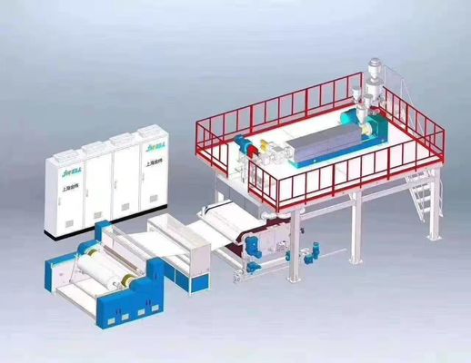 2400mm 3200mm Lini Produksi Bahan Masker Wajah PP Meltblown Mesin Pembuat Kain Nonwoven