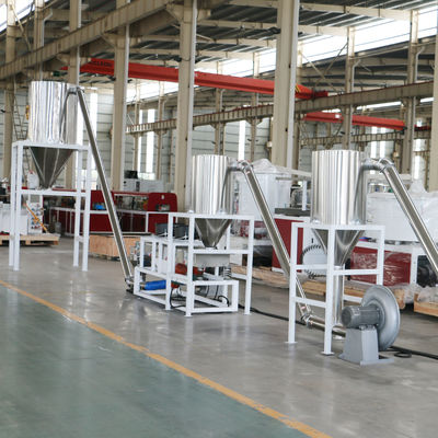 Mesin Daur Ulang Plastik Limbah JWELL Penghitung PVC Mesin Granulator Sekrup Kembar Kerucut