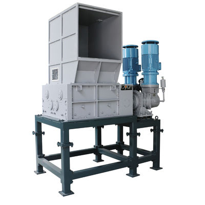 HDPE Blue Drum Foamed Container Empat Poros Sumbu Penghancur Plastik Daur Ulang