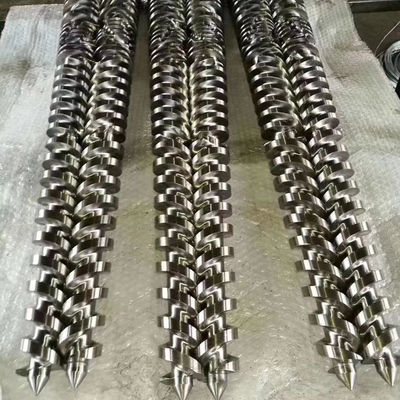 Extruder Single Screw Twin Conical Screw Barrel Sekrup Paralel