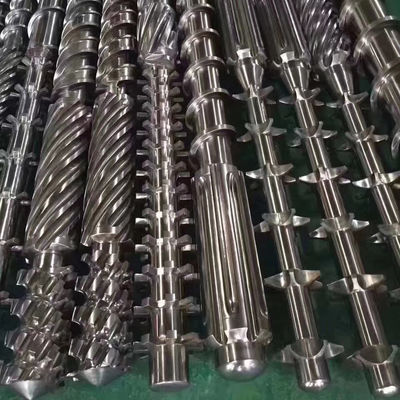 Extruder Single Screw Twin Conical Screw Barrel Sekrup Paralel